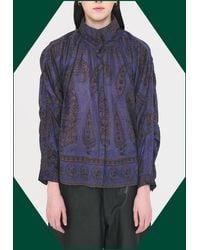 Monsoon - Antik Batik Tamari High Neck Paisley Blouse Blue - Lyst