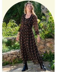 Monsoon - Lyrical Sisters Penny Floral Maxi Dress Black - Lyst