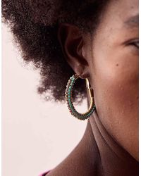 Monsoon - Gas Bijoux Creo Luck Gold-plated Bead Hoop Earrings - Lyst
