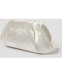 Monsoon - Oona Pleat Satin Clutch Bag - Lyst