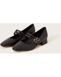 Monsoon - Double Strap Mary Jane Shoes Black - Lyst