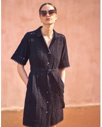 Monsoon - Amelia Shirt Dress Black - Lyst