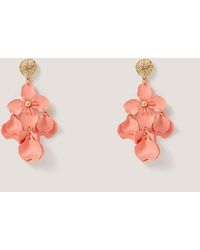 Monsoon - Floral Drop Stud Earrings - Lyst