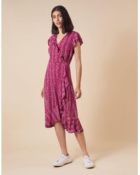 shayna floral print wrap midi dress