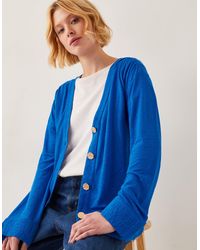 Monsoon - Sky Linen-blend Jacket Blue - Lyst