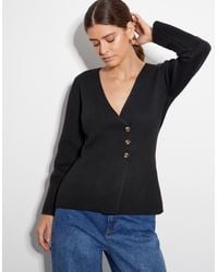 Monsoon - Saf Structured Cardigan Black - Lyst