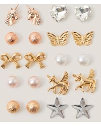 Monsoon - 10-pack Unicorn Stud Earrings - Lyst