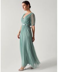 Monsoon - Ellie Sheer Sleeve Maxi Dress - Lyst