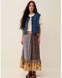 Monsoon - East Loran Floral Patch Print Cotton Skirt Multi - Lyst