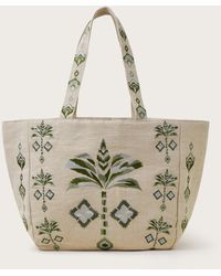 Monsoon - Palm Canvas Tote Bag - Lyst