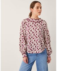 Monsoon - Felipa Floral Print Jersey Top - Lyst