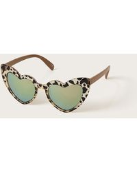 Monsoon - Heart-shape Leopard Print Sunglasses - Lyst