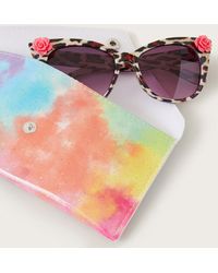 Monsoon - Leopard Print Sunglasses With Case - Lyst