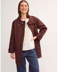 Monsoon - Simone Waterproof Rain Jacket Brown - Lyst