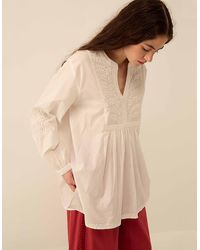 Monsoon - East Alva Hand-chikankari Embroidered Top White - Lyst