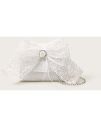 Monsoon - Lace Feather Bow Bag - Lyst