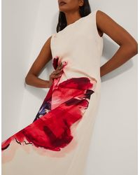 Monsoon - Women's Cream & Red Floral Print Marinna Sleeveless Maxi Dress, Size: 10 - Lyst