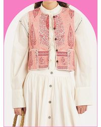 Monsoon - Antik Batik Tajara Paisley Quilted Waistcoat Orange - Lyst