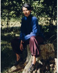 Monsoon - East Rana Funnel Neck Jumper Blue - Lyst