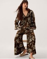 Monsoon - Esther Floral Wide Leg Trousers - Lyst