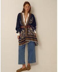 Monsoon - Crissy Jacquard Poncho - Lyst