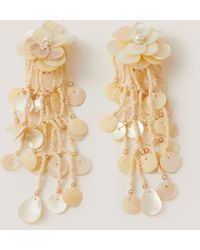 Monsoon - Floral Mother Of Pearl Drop Earrings - Lyst