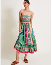 Monsoon - Poppie Bandeau Dress Green - Lyst