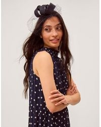 Monsoon - Alexia Twist Veil Fascinator Hair Slide Blue - Lyst