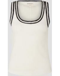 Monsoon - Tate Crochet Trim Tank Top Ivory - Lyst