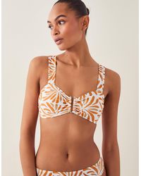Monsoon - Cece Block Print Bikini Top Orange - Lyst
