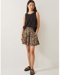 Monsoon - Ania Abstract Batik Print Shorts Black - Lyst
