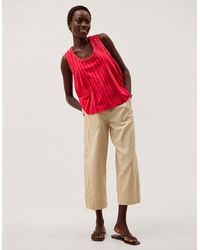 Monsoon - Fifi Sleeveless Stripe Top Pink - Lyst
