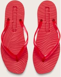 Monsoon - Sleepers Tapered Flip Flops Red - Lyst
