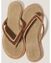Monsoon - Sia Beaded Flip Flop Sandals - Lyst