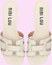 Monsoon - Bibi Lou Holly Leather Sandals White - Lyst
