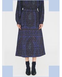 Monsoon - Antik Batik Tamari Paisley Jacquard Midi Skirt Blue - Lyst