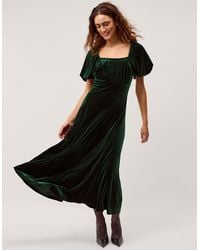 Monsoon - Cynthia Velvet Midi Dress - Lyst