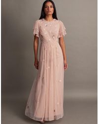 Monsoon - Catherine Embellished Maxi Dress Pink - Lyst