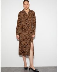 Monsoon - Aubrey Jersey Leopard Print Dress Brown - Lyst