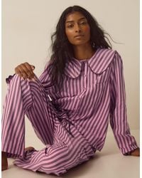 Monsoon - Sylvie Stripe Long Pyjamas Set Pink - Lyst