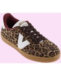 Monsoon - Victoria Berlin Leopard Print Suede Trainers Leopard - Lyst