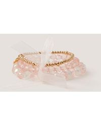 Monsoon - 3-pack Organza Bow Bead Bracelets - Lyst