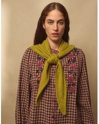 Monsoon - East Issy Knitted Triangle Scarf Green - Lyst