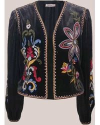Monsoon - Traffic People Folklore Embroidered Velvet Jacket Black - Lyst