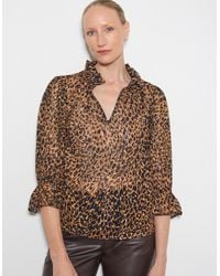 Monsoon - Liza Leopard Print Blouse Brown - Lyst