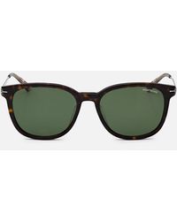 Montblanc - Round Sunglasses With Havana Acetate Frame - Lyst