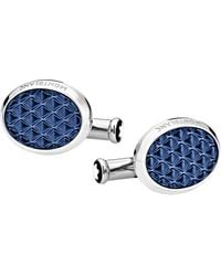 Montblanc - Meisterstück Manschettenknöpfe Oval mit geometrischer Lackintarsie - Lyst
