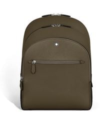 Montblanc - Mittelgroßer Rucksack mit 3 Fächern aus Sartorial Leder - Lyst