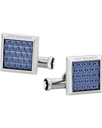 Montblanc - Meisterstück Manschettenknöpfe Rechteckig mit geometrischer Lackintarsie - Lyst