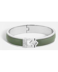 Montblanc - Bangle Steel M Logo Clay Leather - Bracelets - Lyst